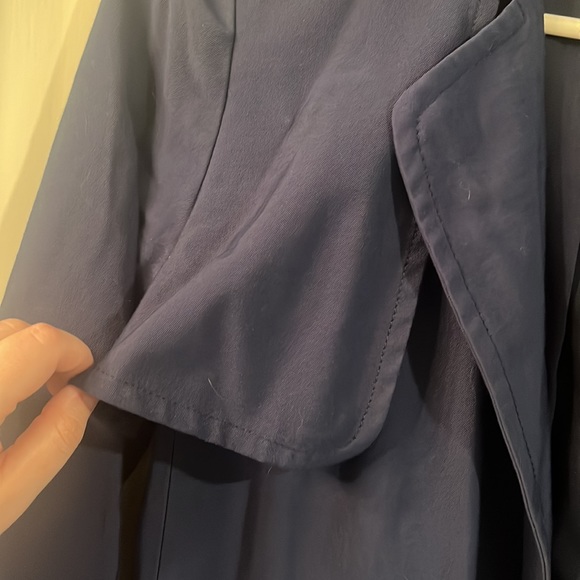 Michael Kor's Royal Blue Tie Waist Light Trench Jacket- size medium - Picture 8 of 9